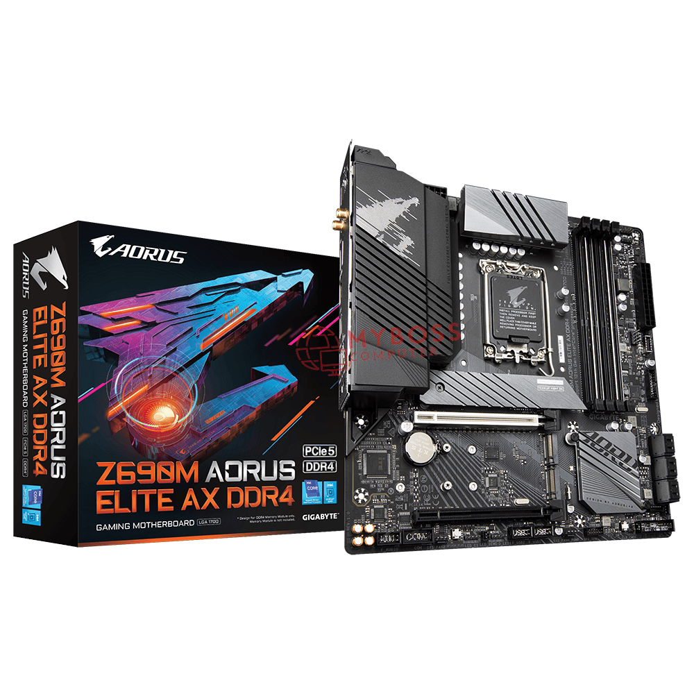 Mainboard Gigabyte Z690M AORUS ELITE AX DDR4 (Intel Z690, Socket 1700, m-ATX, 4 khe Ram DDR4, WIFI + Bluetooth)