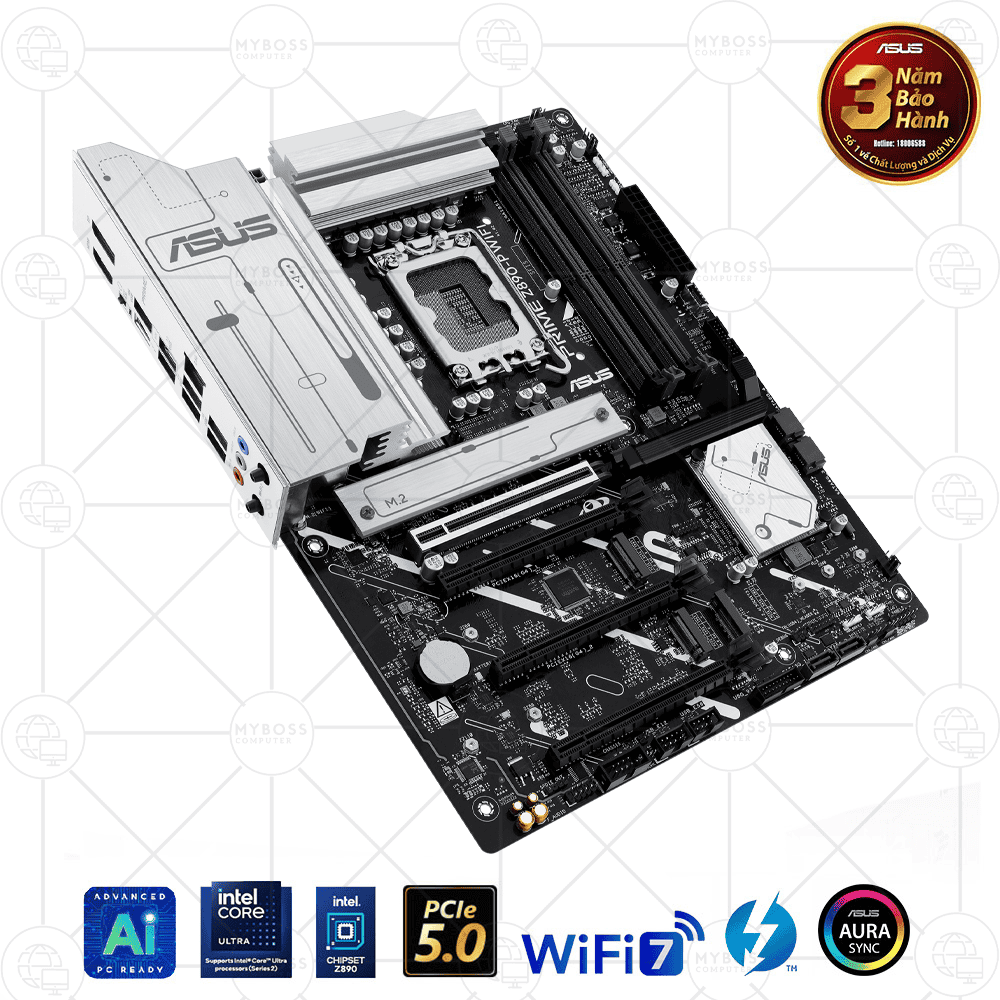 Mainboard ASUS PRIME Z890-P WIFI-CSM DDR5 (Intel Z890, Socket 1851, ATX, 4 khe RAM DDR5, WIFI + Bluetooth)