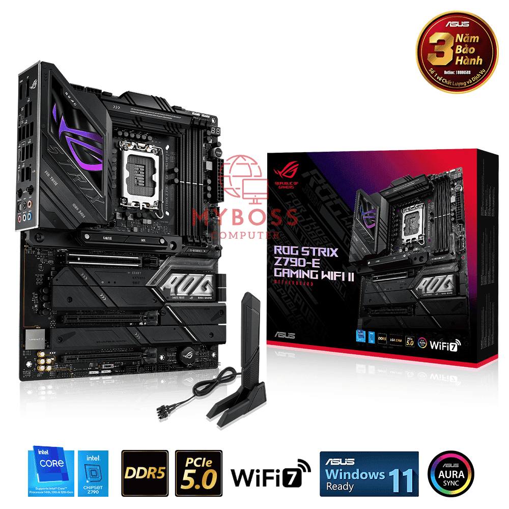 Mainboard ASUS ROG STRIX Z790-E GAMING WIFI II (Intel Z790, Socket 1700, ATX, 4 khe RAM DDR5)