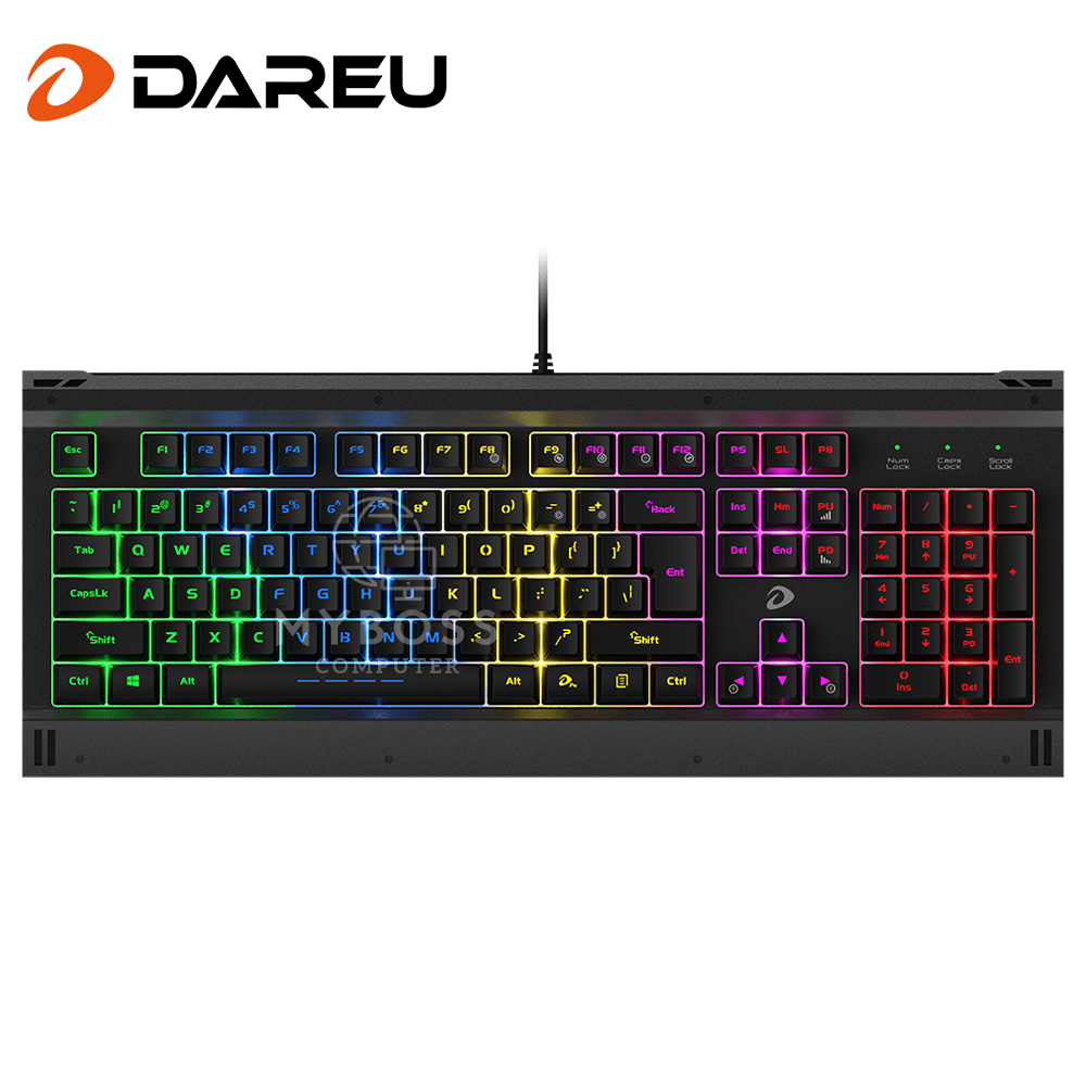 Bàn Phím Giả Cơ DareU LK145 USB Black - LED Rainbow