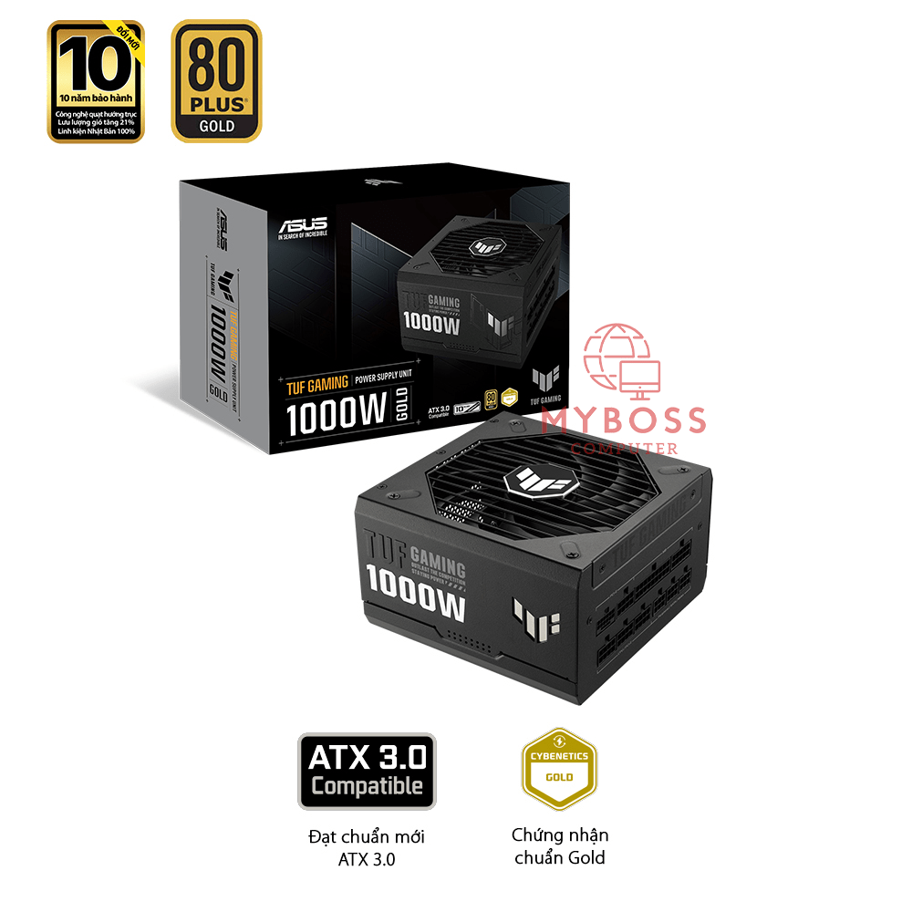 Nguồn ASUS TUF GAMING 1000W - 80 Plus Gold (PCI Gen 5.0 - Full Modular)