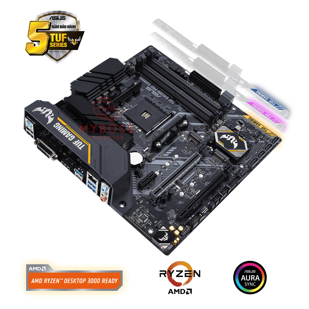 Mainboard ASUS TUF B450M-PRO GAMING (AMD B450, Socket AM4, m-ATX, 4 khe RAM DDR4)