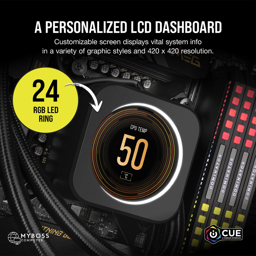 Màn hình LCD dùng cho tản nhiệt nước Corsair ELITE - Black