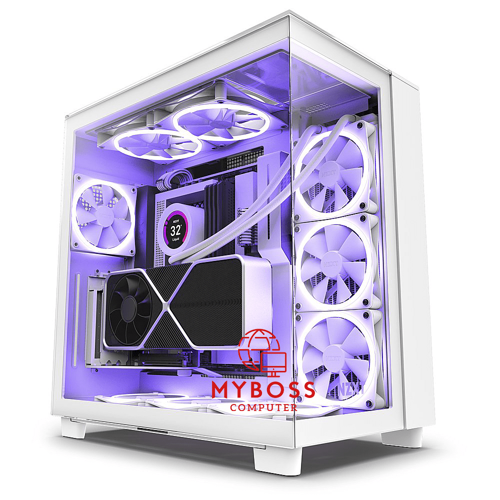 Vỏ Case NZXT H9 Elite - White (3 Fan RGB)