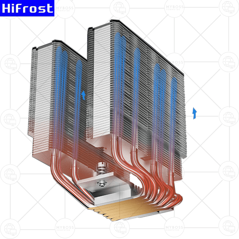 Tản nhiệt CPU Hifrost DT600 RGB - Black/ Dual Tháp