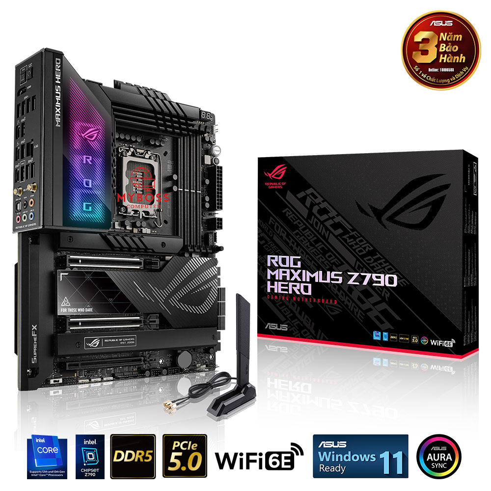 Mainboard ASUS ROG MAXIMUS Z790 HERO (Intel Z790, Socket 1700, ATX, 4 khe RAM DDR5)