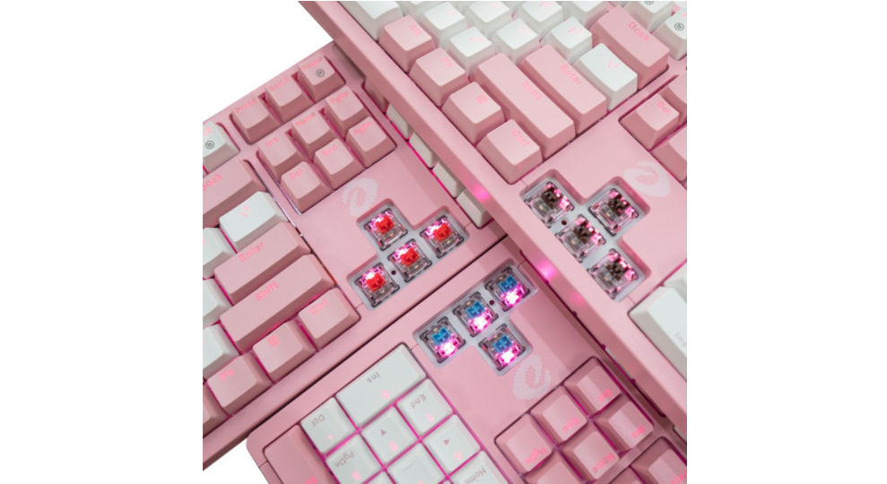 Bàn phím cơ DareU EK1280S Pink White/ Brown sw/ Led