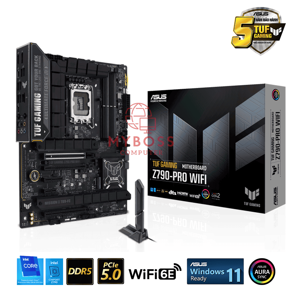 Mainboard ASUS TUF GAMING Z790-PRO WIFI (Intel Z790, Socket 1700, ATX, 4 khe RAM DDR5)