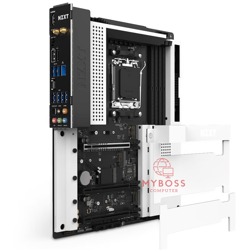 Mainboard NZXT N7 B650E - White (AMD B650, Socket AM5, ATX, 4 khe RAM DDR5, Tích hợp sẵn WIFI & Bluetooth)