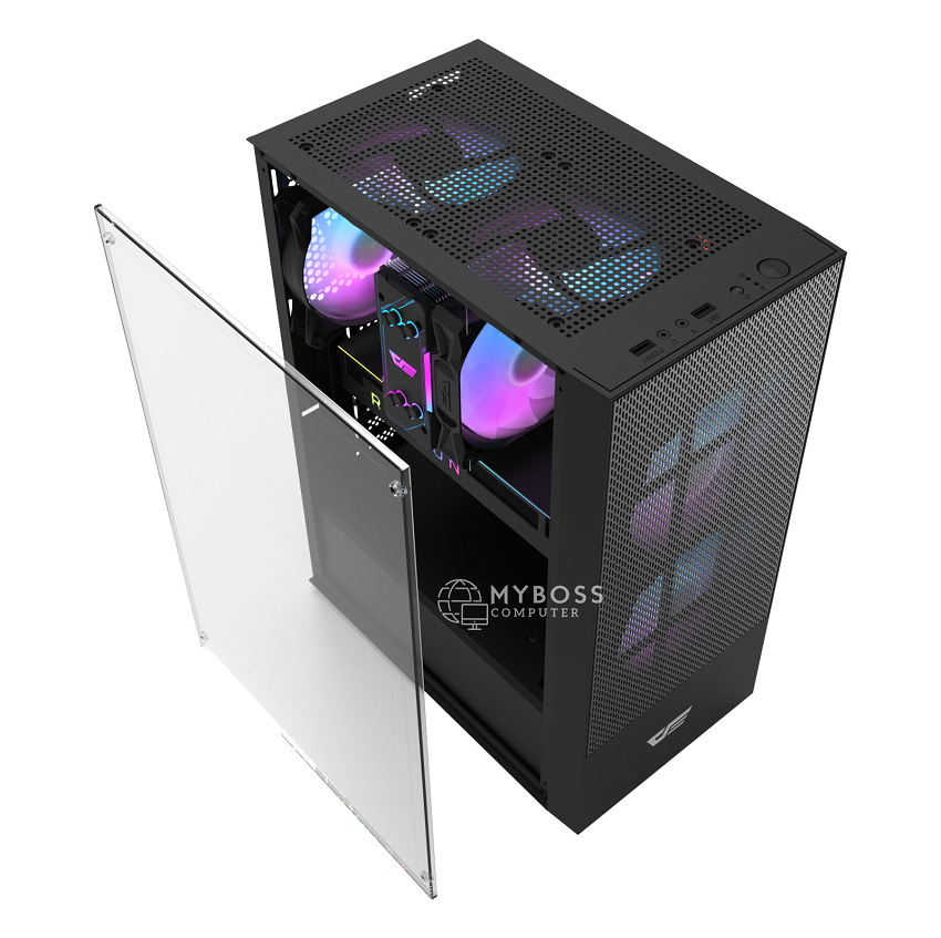 Vỏ Case DarkFlash A290 TG - Black (tặng 3 fan led RGB)