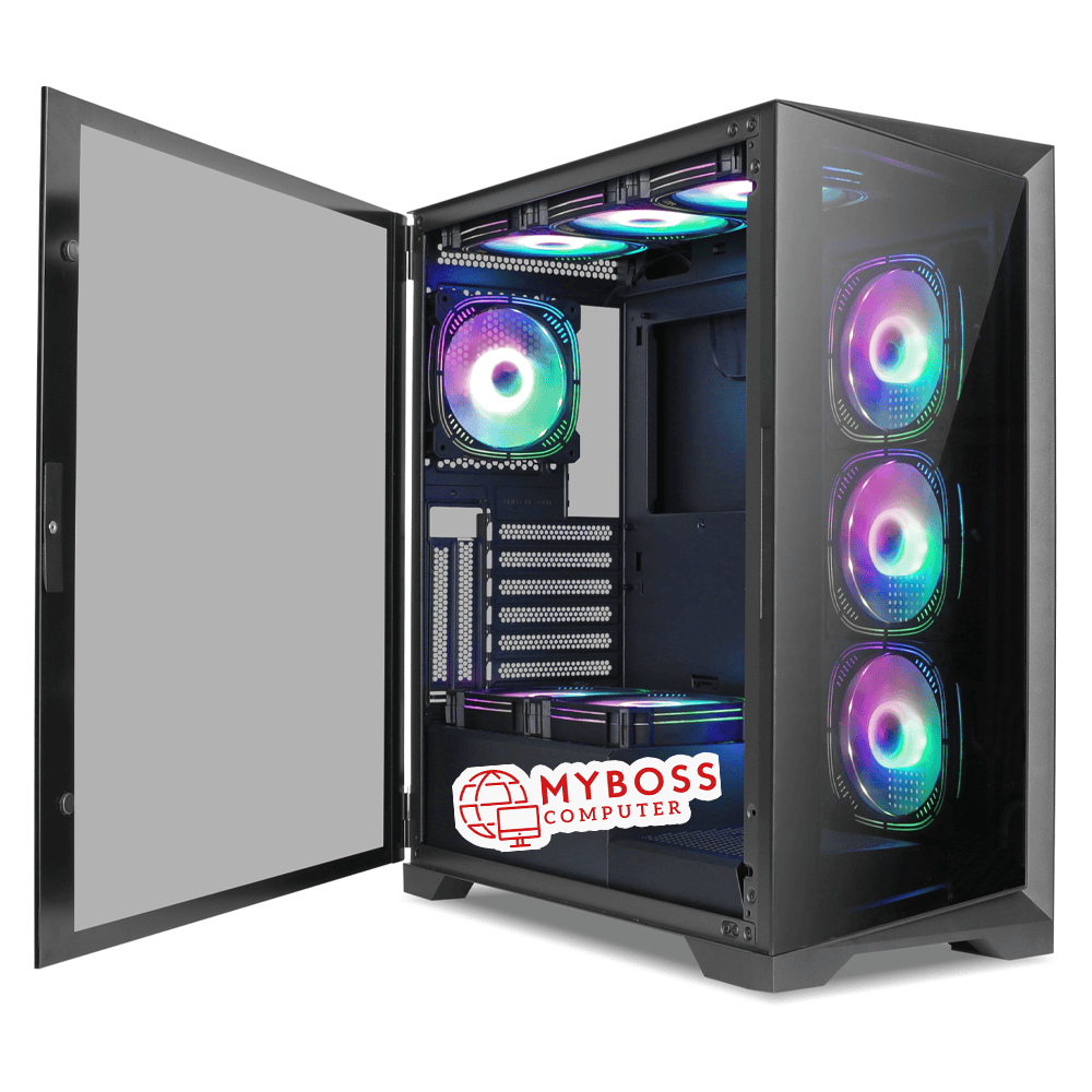 Vỏ Case Glacier GL29AL - Black (Tặng 3 Fan Led RGB)