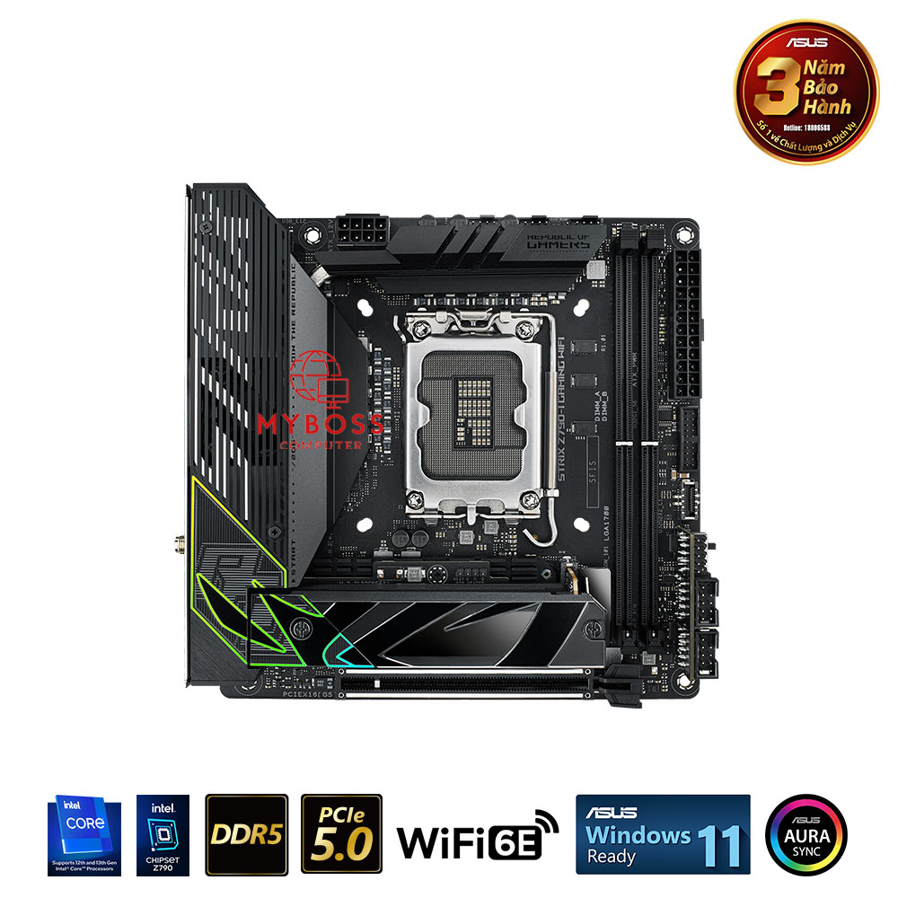 Mainboard ASUS ROG STRIX Z790-I GAMING WIFI (Intel Z790, Socket 1700, m-ITX, 2 khe RAM DDR5)