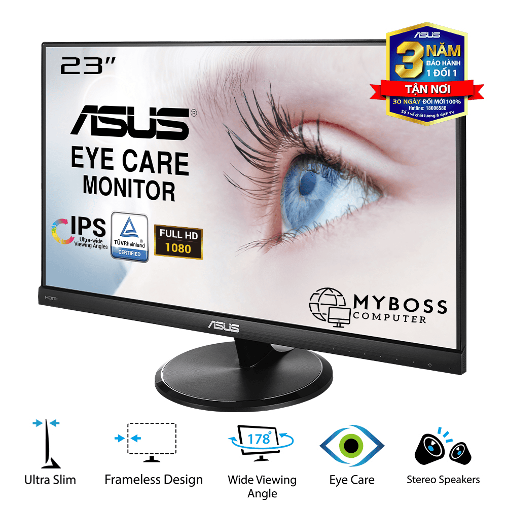 Màn Hình ASUS VC239H 23in/ Full HD/ IPS/ Eye Care/ Có Loa