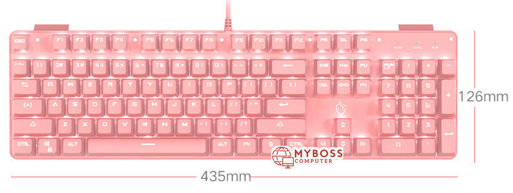 Bàn phím cợ HJK901 Pink/ Full Size Blue SW