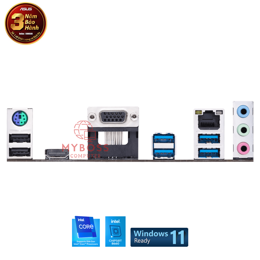 Mainboard Asus PRIME B660M-K D4 (Intel B660, Socket 1700, m-ATX, 2 khe RAM DDR4)