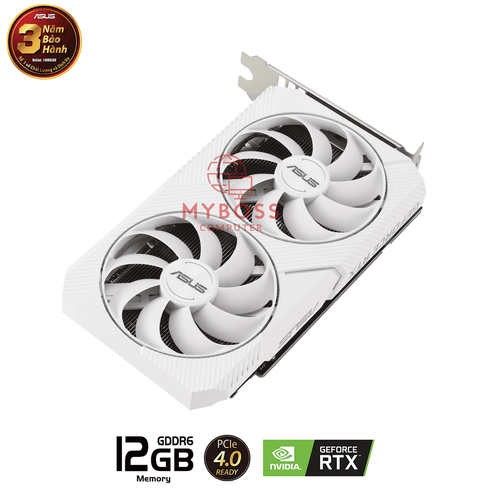 VGA ASUS DUAL RTX 3060 White OC Edition 12GB GDDR6