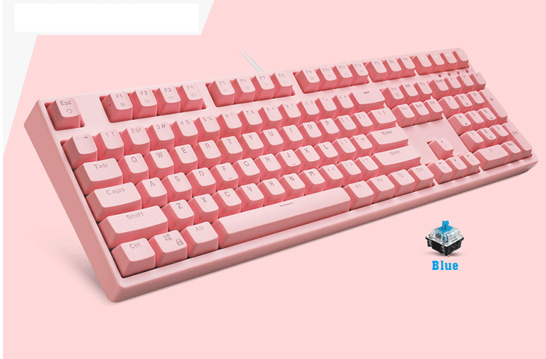 Bàn phím cợ HJK901 Pink/ Full Size Blue SW