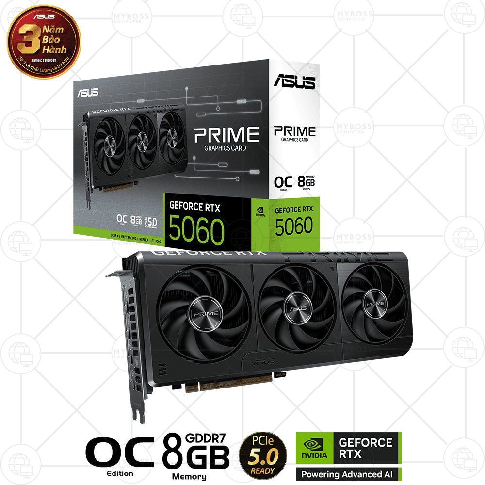 VGA ASUS PRIME RTX 5060 8GB GDDR7 OC