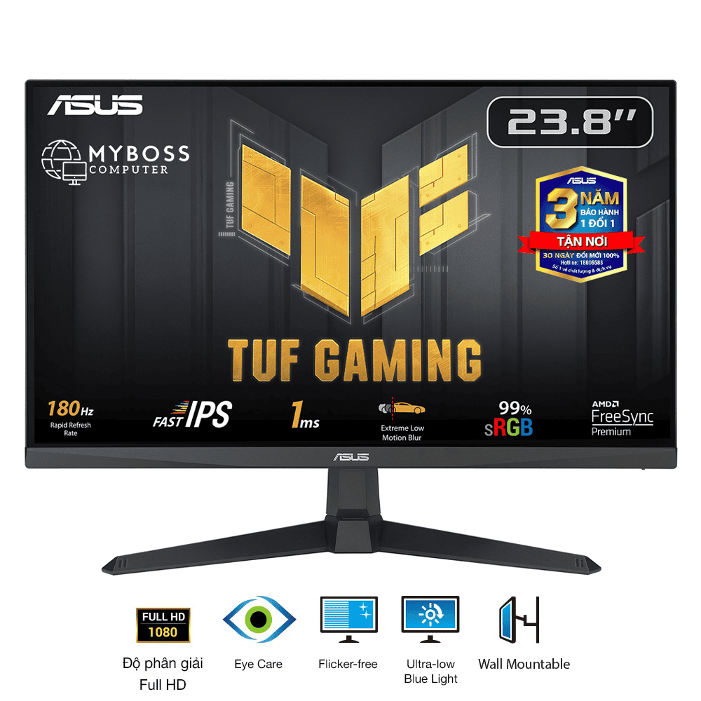 Màn Hình ASUS TUF Gaming VG249Q3A 23.8in/ FHD/ Fast IPS/ 180Hz/ 1ms GTG/ FreeSync/ ELMBSync