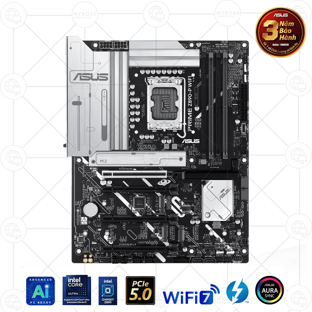 Mainboard ASUS PRIME Z890-P WIFI-CSM DDR5 (Intel Z890, Socket 1851, ATX, 4 khe RAM DDR5, WIFI + Bluetooth)