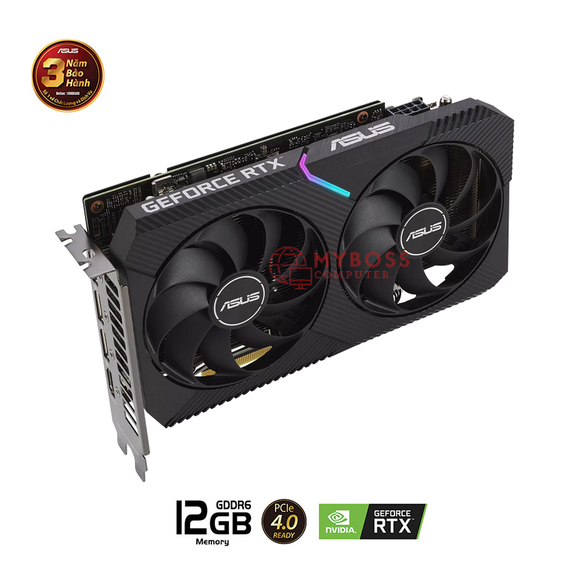 VGA ASUS DUAL RTX 3060 V2 12GB GDDR6