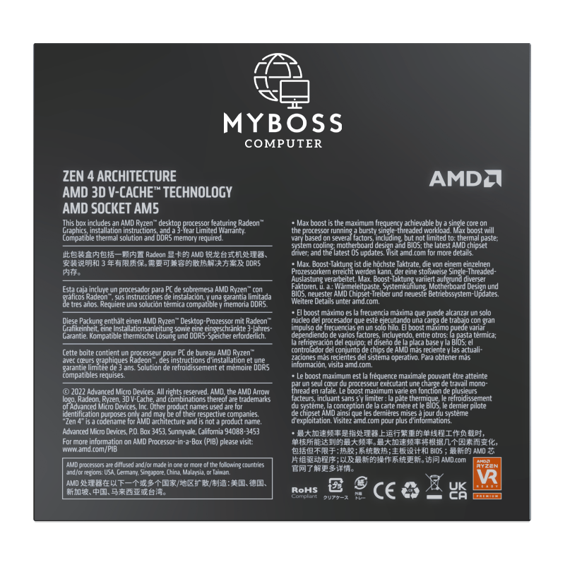 CPU AMD Ryzen 9 7900X3D (140M Cache, Up to 5.6 GHz, 12 Nhân 24 Luồng, 120W, Socket AM5)