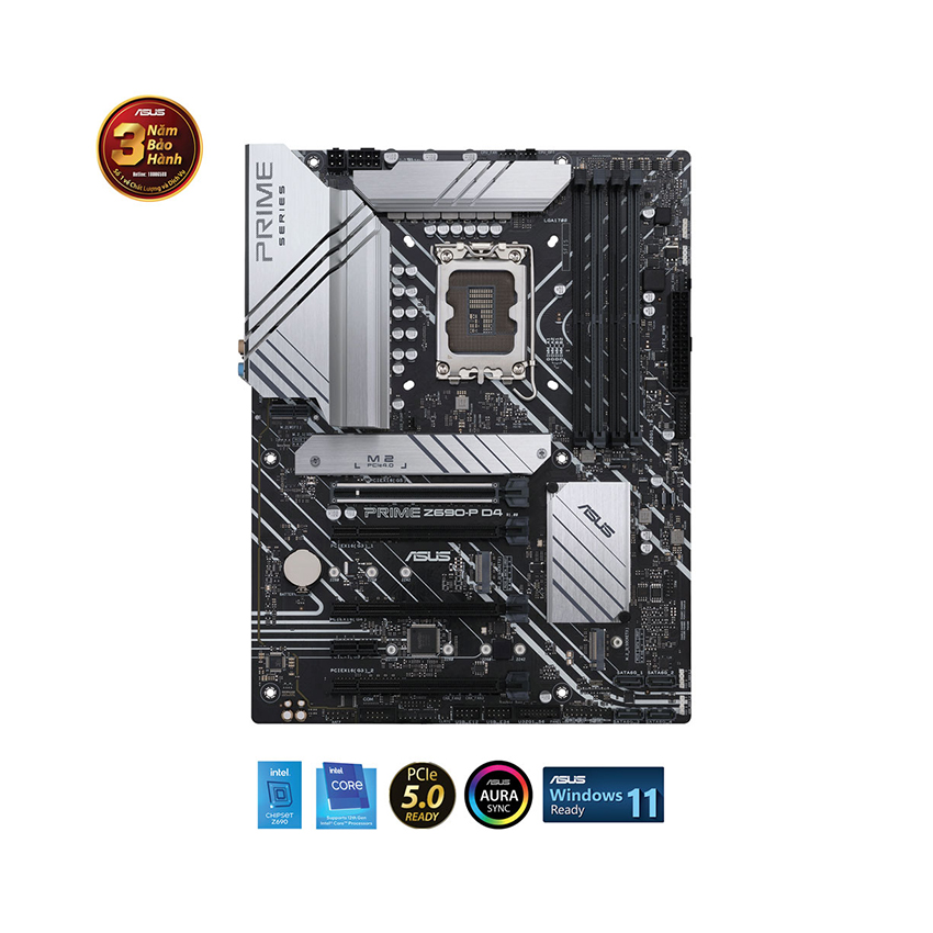 Mainboard ASUS PRIME Z690-P D4 (Intel Z690, Socket 1700, ATX, 4 khe Ram DDR4)