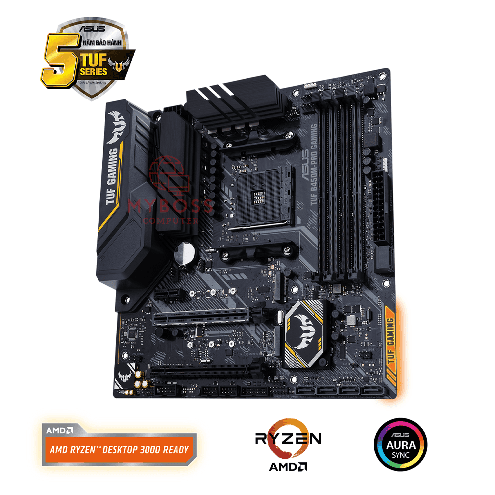 Mainboard ASUS TUF B450M-PRO GAMING (AMD B450, Socket AM4, m-ATX, 4 khe RAM DDR4)