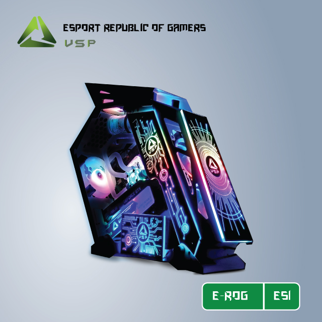 Vỏ Case VSP E-ROG ES1 Black Gaming - No fan