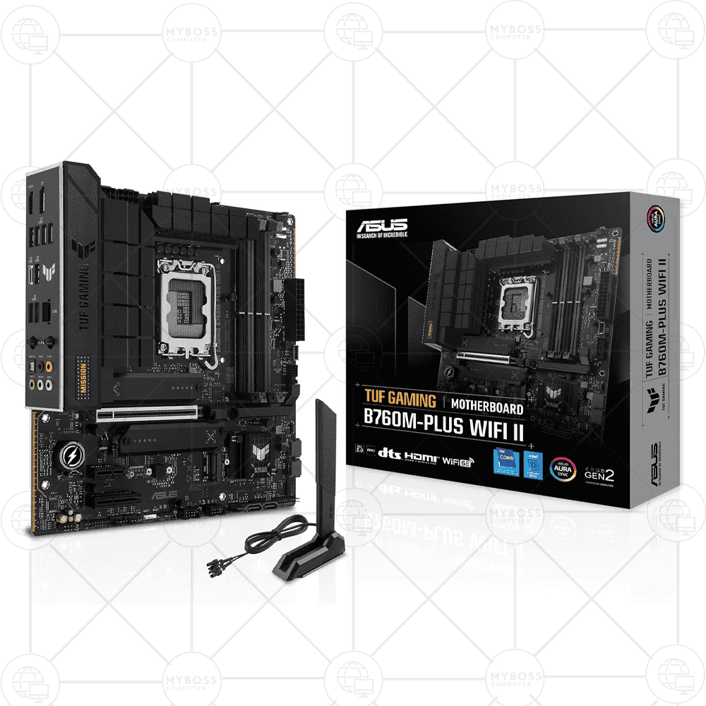 Mainboard ASUS TUF GAMING B760M-PLUS WIFI II DDR5 (Intel B760, Socket 1851, m-ATX, 4 khe RAM DDR5, WIFI + Bluetooth)