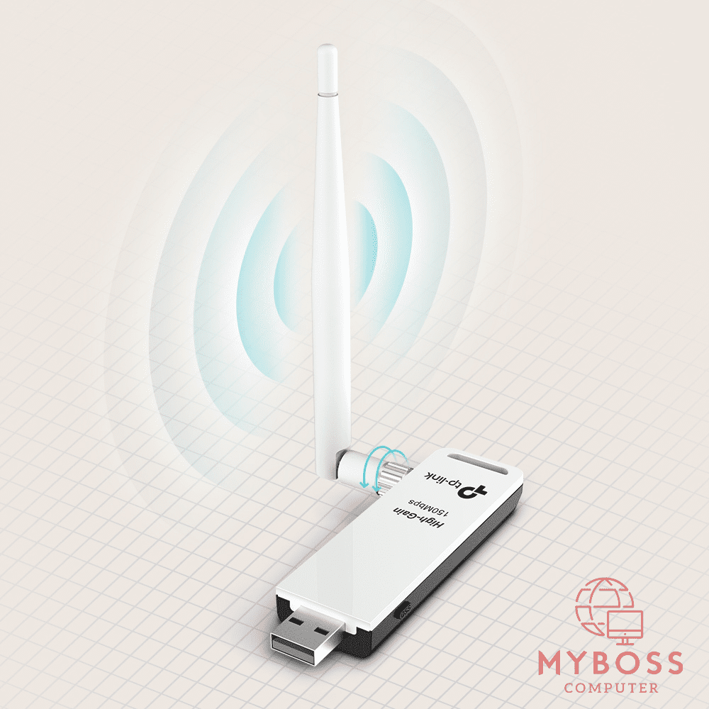 USB Thu Sóng Wi-Fi TP-LINK TL-WN722N Chuẩn N/ Tốc Độ 150Mbps/ 1 Ăng-ten Ngoài