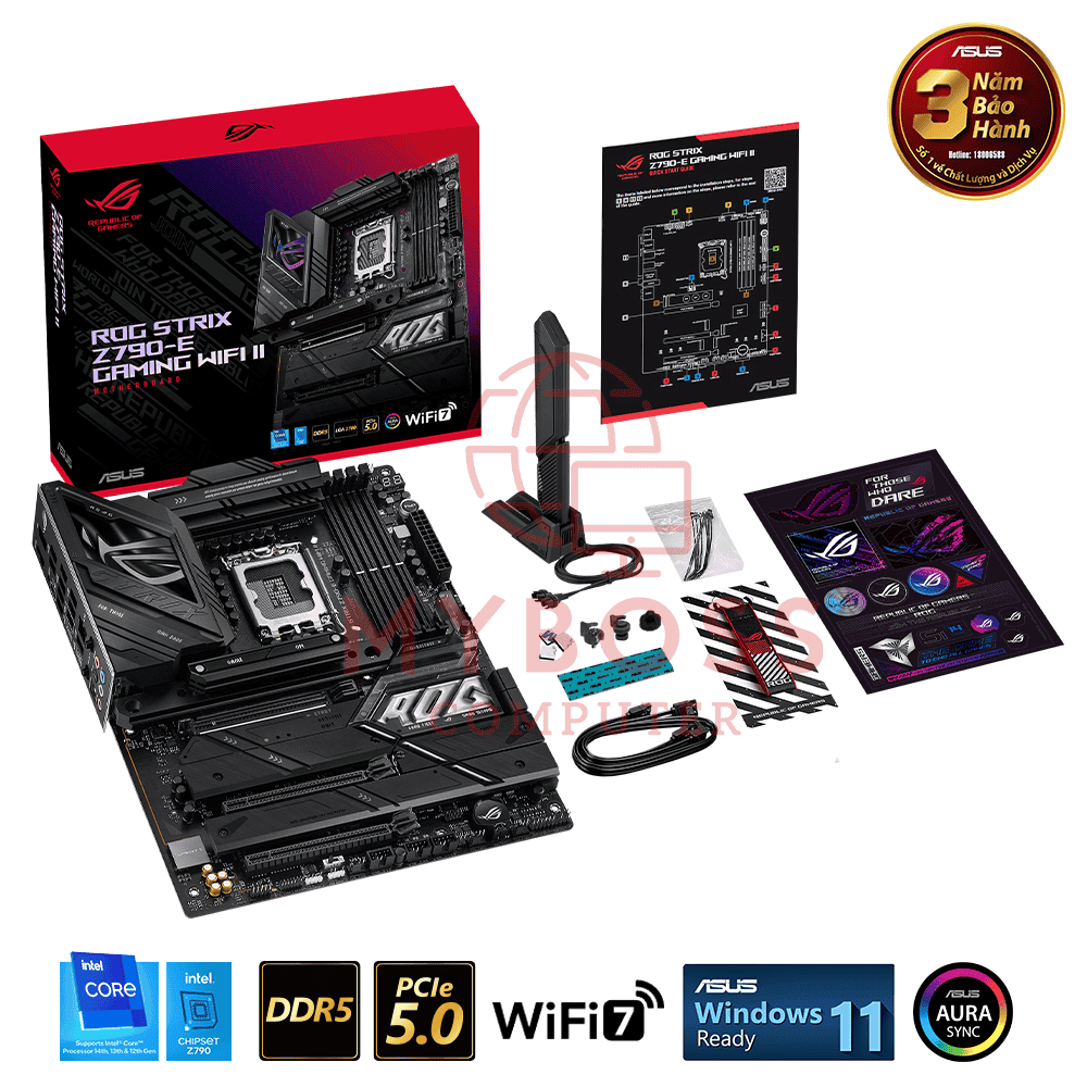 Mainboard ASUS ROG STRIX Z790-E GAMING WIFI II (Intel Z790, Socket 1700, ATX, 4 khe RAM DDR5)