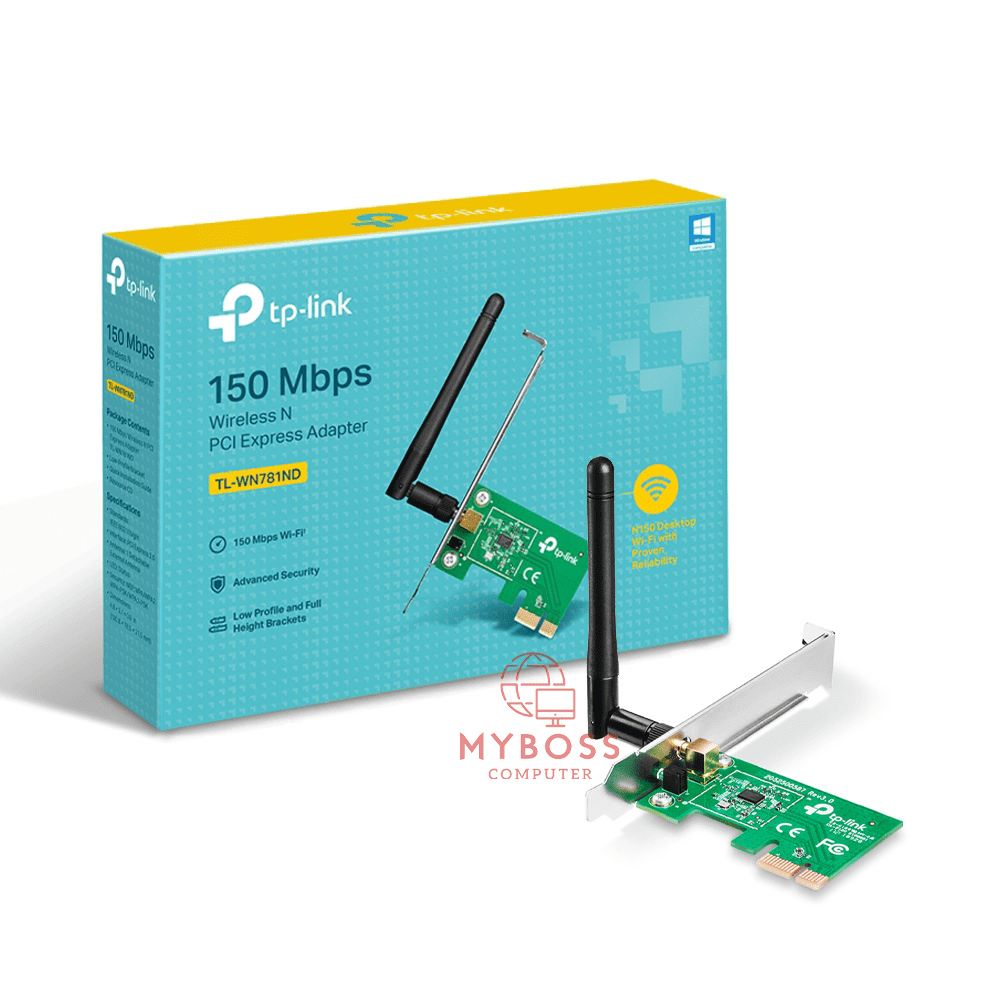 Card Mạng Không Dây TP-LINK TL-WN781ND PCI-E Express/ Chuẩn N/ Tốc Độ 150Mbps/ 1 Ăng-ten Ngoài