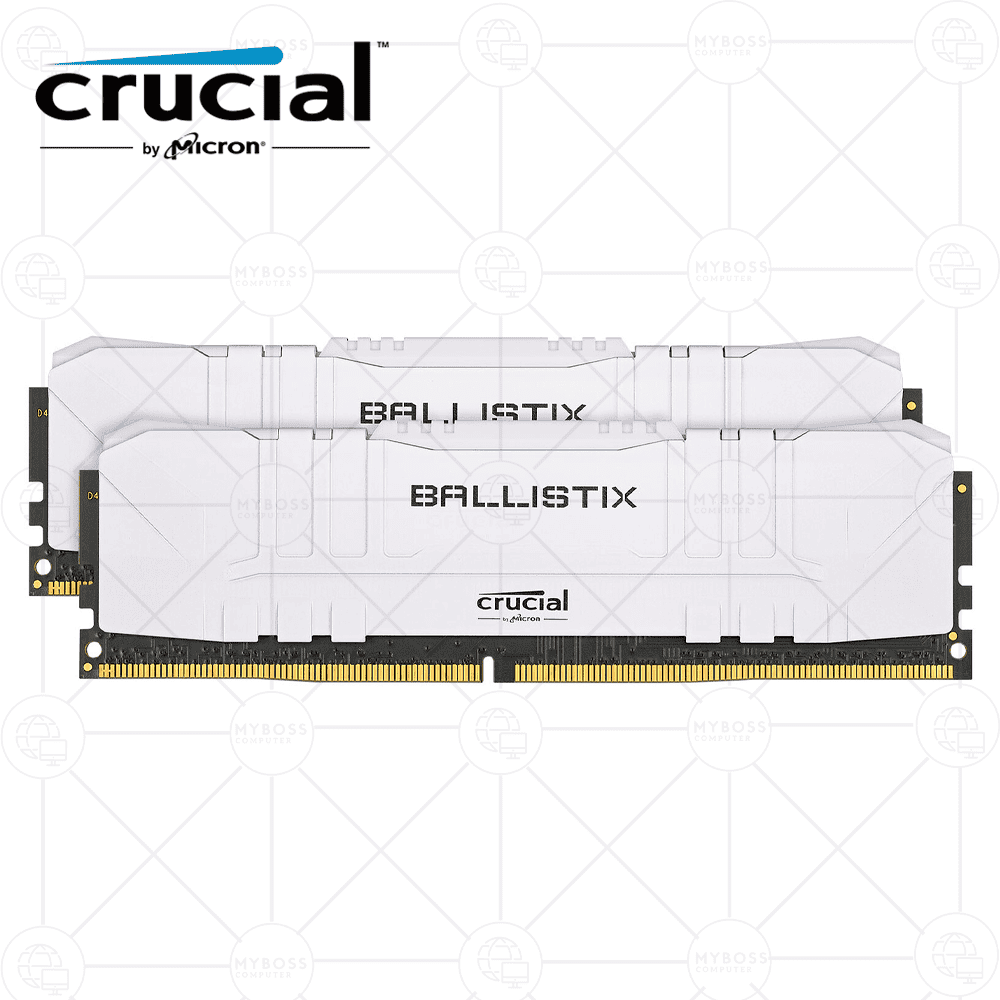 RAM Crucial Ballistix 16GB (8GB*2) DDR4 3200mhz - White