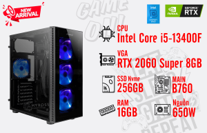 Bộ PC I5-13400F/ Ram 16G/ SSD Nvme 256G/ VGA RTX 2060 Super 8GB