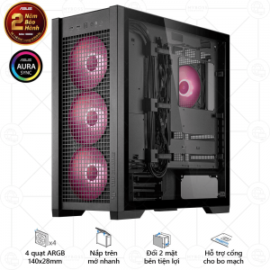 Vỏ Case TUF Gaming GT302 ARGB - Black (Tặng 4 Fan ASUS ARGB)
