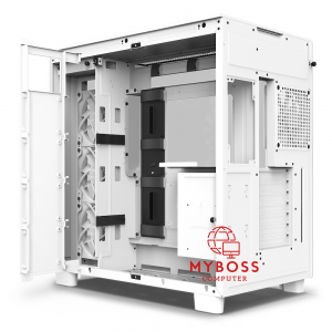 Vỏ Case NZXT H9 Flow - White/ Được Lắp Sẵn 4 Fan Ko Led