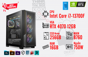 Bộ PC I7-13700F Ram 16G/ SSD Nvme 256G/ VGA RTX 4070 12GB