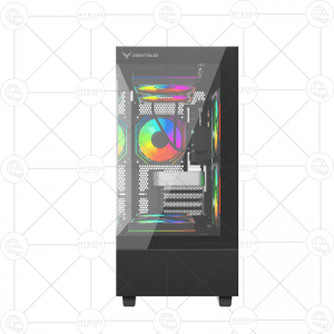 Vỏ Case CENTAUR TIMBER - Black (Tặng 3 Fan RGB)