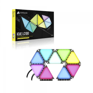 Bộ đèn chiếu sáng Corsair iCUE LC100 Smart Case Lighting Triangles Starter Kit