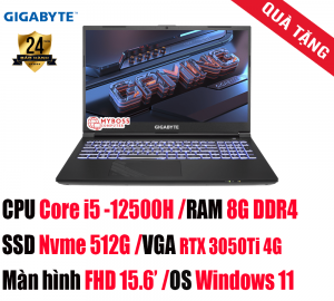 Laptop Gigabyte G5 ME-51VN263SH/ i5-12500H/ RAM 8GB DDR4/ SSD 512GB/ RTX 3050Ti 4GB
