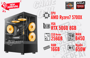 Bộ PC AMD Ryzen 7 5700X/ RAM 16GB/ SSD Nvme 256GB/ VGA RX 5060 8GB