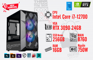Bộ PC I7-12700/ Ram 16G/ SSD Nvme 256G/ VGA RTX 3090