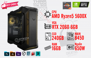 BỘ PC AQUAMAN Ryzen 5600X/ Ram 16G/ SSD 240G/ VGA RTX 2060 6G