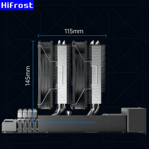 Tản nhiệt CPU Hifrost DT600 RGB - Black/ Dual Tháp