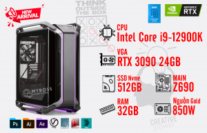 Bộ PC I9-12900K/ Ram 32G/ SSD Nvme 512G/ VGA RTX 3090