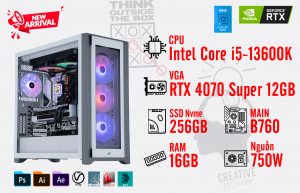 Bộ PC I5-13600K/ Ram 16G/ SSD Nvme 256G/ VGA RTX 4070 Super 12GB