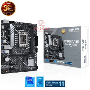 Mainboard Asus PRIME B660M-K D4 CSM (Intel B660, Socket 1700, m-ATX, 2 khe RAM DDR4)