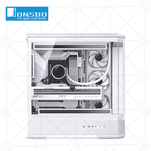 Vỏ Case Jonsbo D400 White - ATX (No Fan)