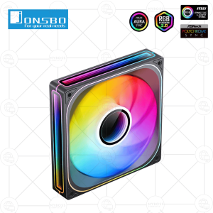 Fan JONSBO ZB-120B LED ARGB Vô Cực, Sync Main - Black